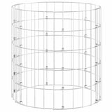 Vidaxl gabion paal rond ø50x50 cm gegalvaniseerd staal