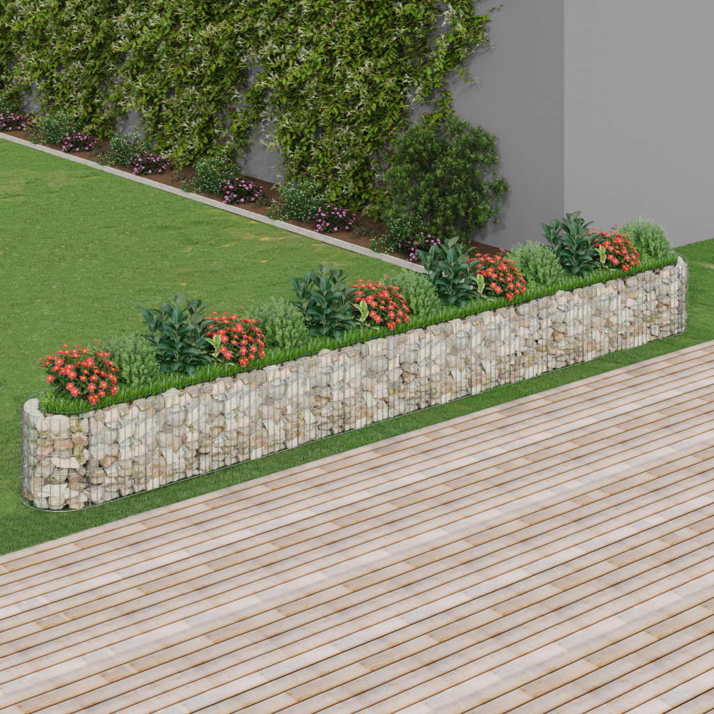 VidaXL Gabion plantenbak verhoogd 540x50x50 cm gegalvaniseerd ijzer