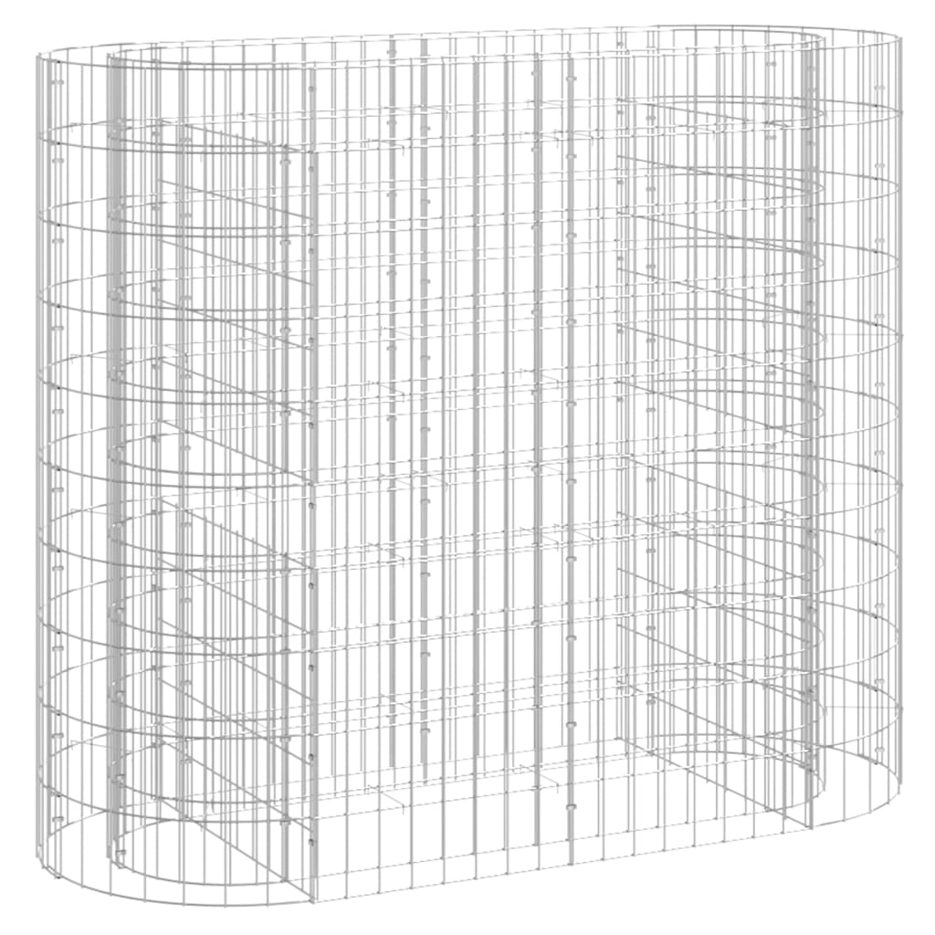 Vidaxl gabion plantenbak verhoogd 120x50x100 cm gegalvaniseerd ijzer
