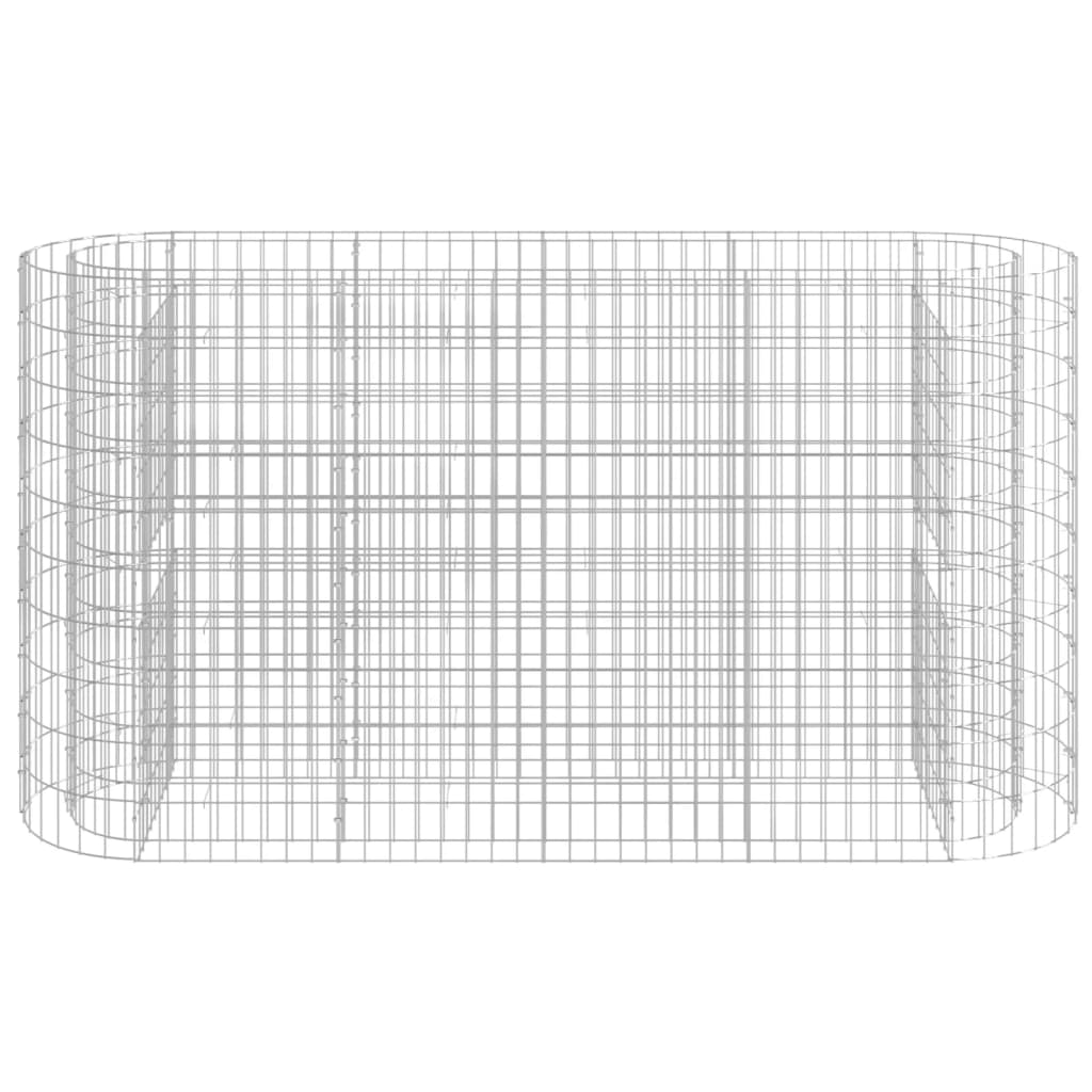Vidaxl gabion plantenbak verhoogd 190x50x100 cm gegalvaniseerd ijzer