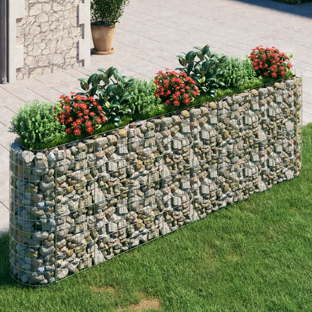 VidaXL Gabion plantenbak verhoogd 330x50x100 cm gegalvaniseerd ijzer