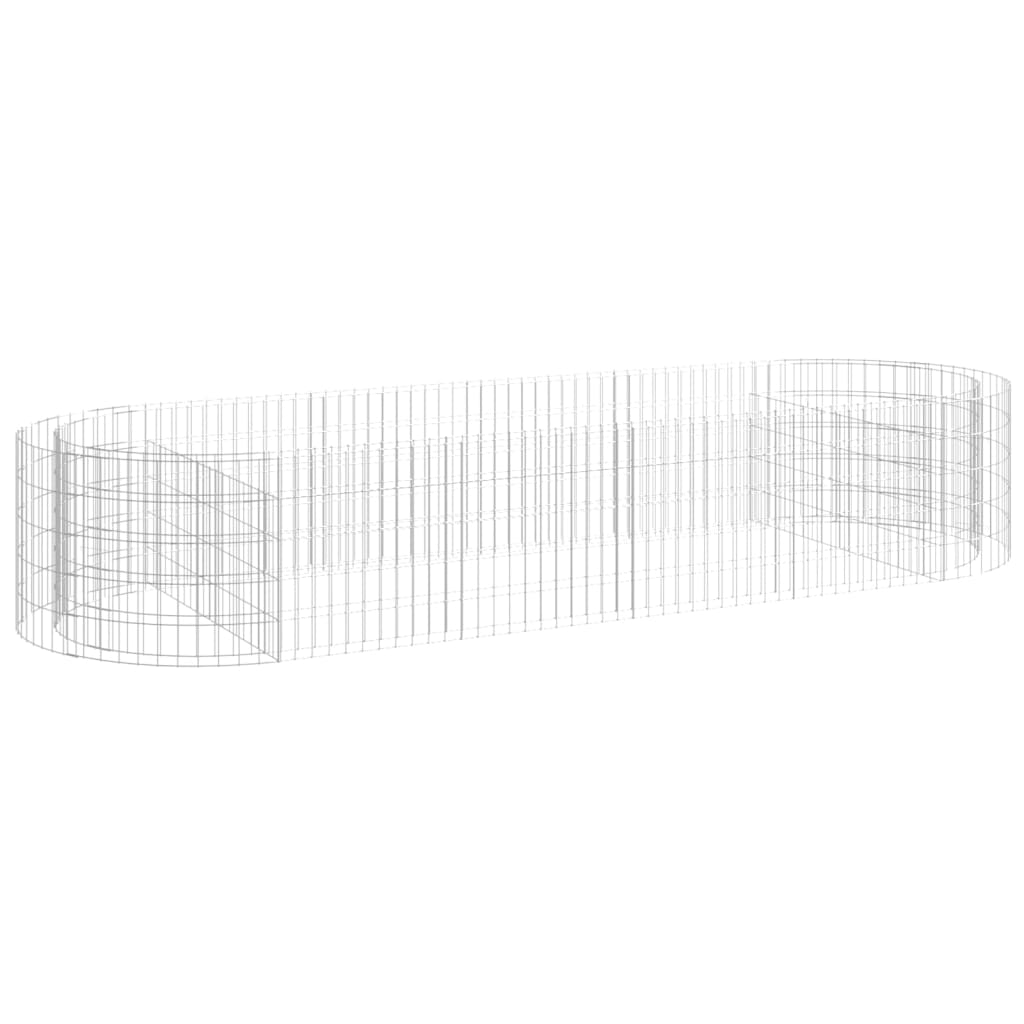 Vidaxl gabion plantenbak verhoogd 300x100x50 cm gegalvaniseerd ijzer