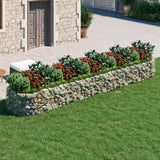VidaXL Gabion plantenbak verhoogd 500x100x50 cm gegalvaniseerd ijzer