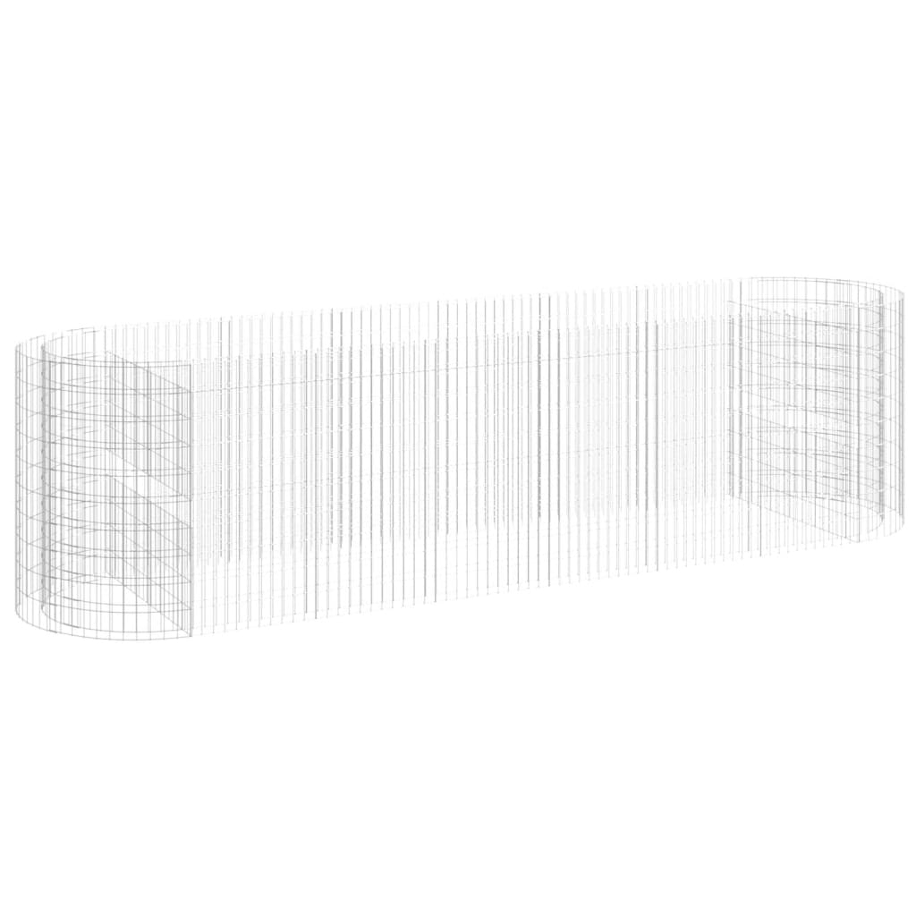 VidaXL Gabion plantenbak verhoogd 400x100x100 cm gegalvaniseerd ijzer