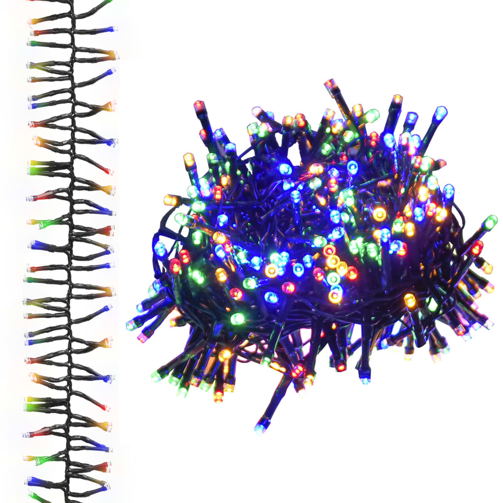 Vidaxl lichtslinger cluster met 3000 led's meerkleurig 23 m pvc