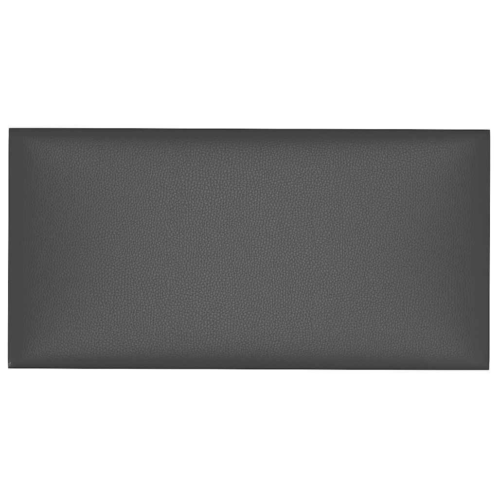 Vidaxl wandpanelen 12 st 0,54 m² 30x15 cm kunstleer grijs