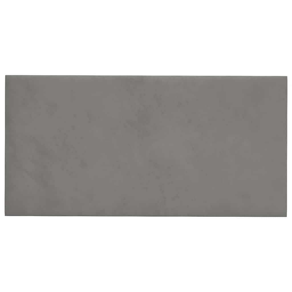 Vidaxl wandpanelen 12 st 0,54 m² 30x15 cm fluweel lichtgrijs