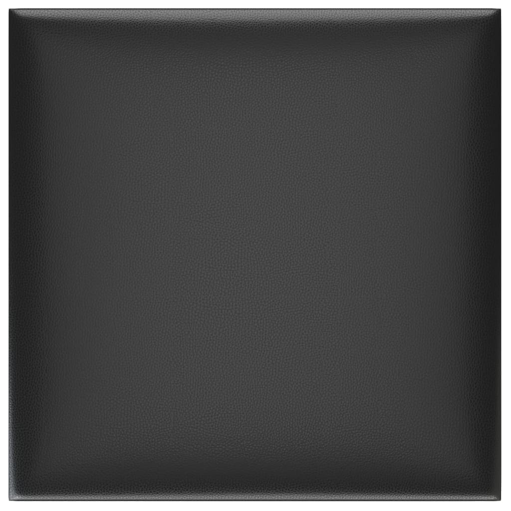 Vidaxl wandpanelen 12 st 1,08 m² 30x30 cm kunstleer zwart