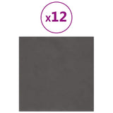 Vidaxl wandpanelen 12 st 1,08 m² 30x30 cm fluweel donkergrijs