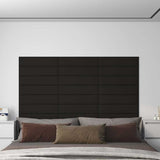 Vidaxl wandpanelen 12 st 1,08 m² 60x15 cm stof zwart
