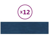 Vidaxl wandpanelen 12 st 1,08 m² 60x15 cm fluweel blauw