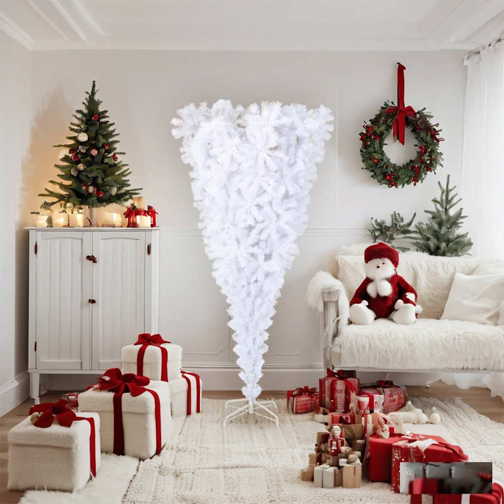 Vidaxl kunstkerstboom met standaard ondersteund 180 cm wit