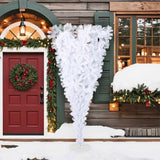 Vidaxl kunstkerstboom met standaard omgekeerd 210 cm wit