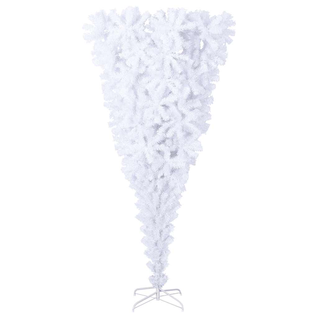 Vidaxl kunstkerstboom met standaard omgekeerd 210 cm wit