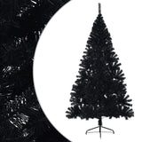 Vidaxl kunstkerstboom met standaard half 180 cm pvc zwart