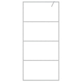 Vidaxl inloopdouchewand 90x195 cm transparant esg-glas zilverkleurig