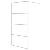 Vidaxl inloopdouchewand 100x195 cm transparant esg-glas wit