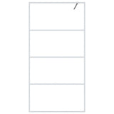 Vidaxl inloopdouchewand 100x195 cm transparant esg-glas wit