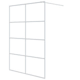 VidaXL Inloopdouchewand 140x195 cm transparant ESG-glas wit