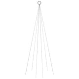 Vidaxl vlaggenmast kerstboom 108 led's warmwit 180 cm