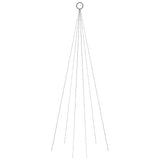 Vidaxl vlaggenmast kerstboom 108 led's blauw 180 cm