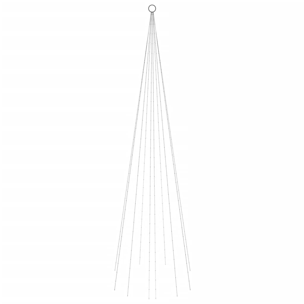 Vidaxl vlaggenmast kerstboom 310 led's warmwit 300 cm