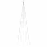 Vidaxl vlaggenmast kerstboom 310 led's warmwit 300 cm