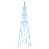 Vidaxl vlaggenmast kerstboom 310 led's blauw 300 cm