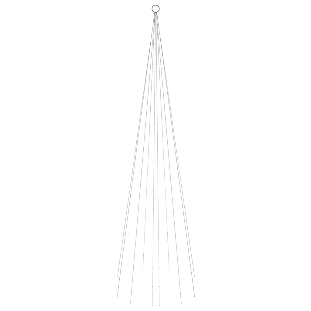 Vidaxl vlaggenmast kerstboom 310 led's blauw 300 cm