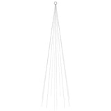 Vidaxl vlaggenmast kerstboom 310 led's blauw 300 cm
