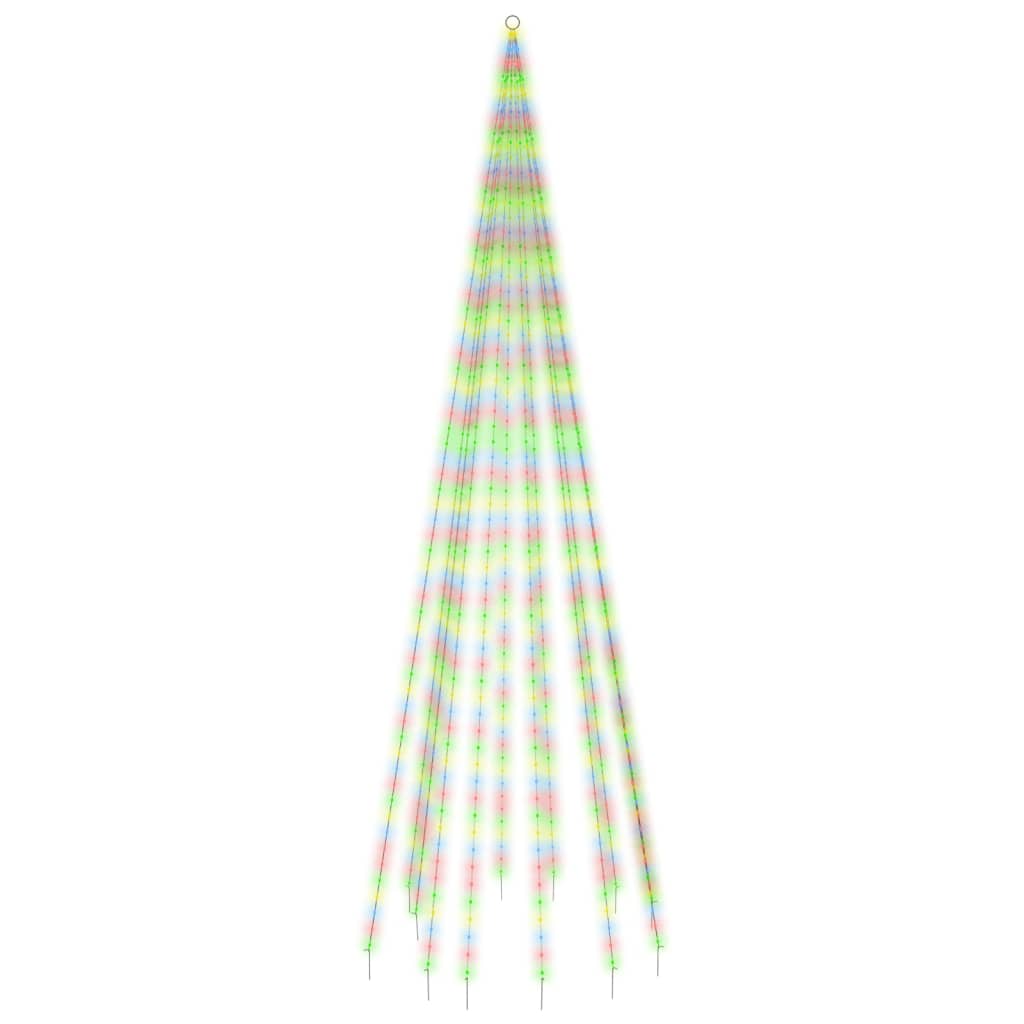 Vidaxl vlaggenmast kerstboom 732 led's meerkleurig 500 cm