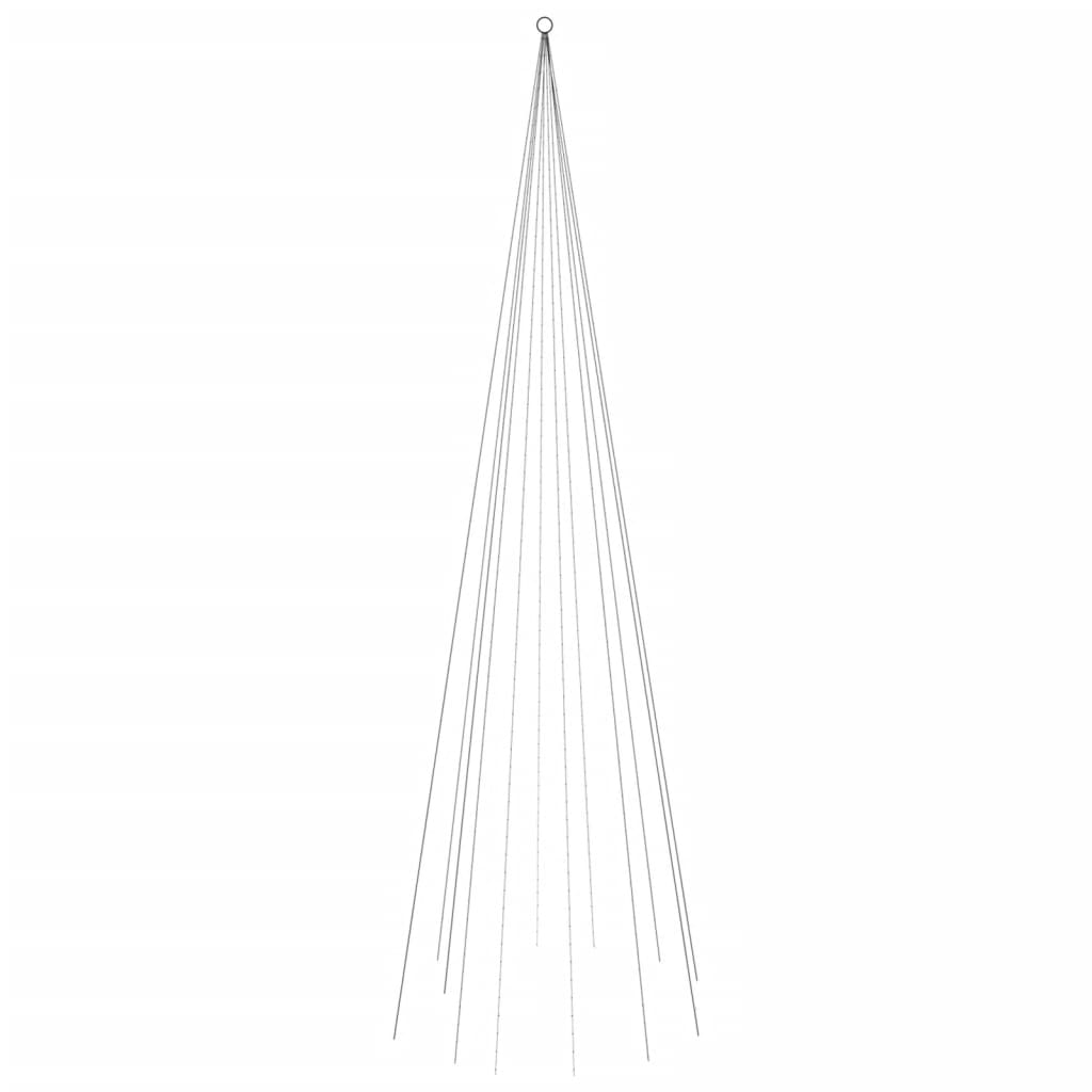 Vidaxl vlaggenmast kerstboom 732 led's meerkleurig 500 cm