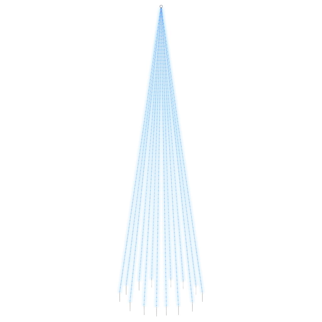 Vidaxl vlaggenmast kerstboom 1134 led's blauw 800 cm