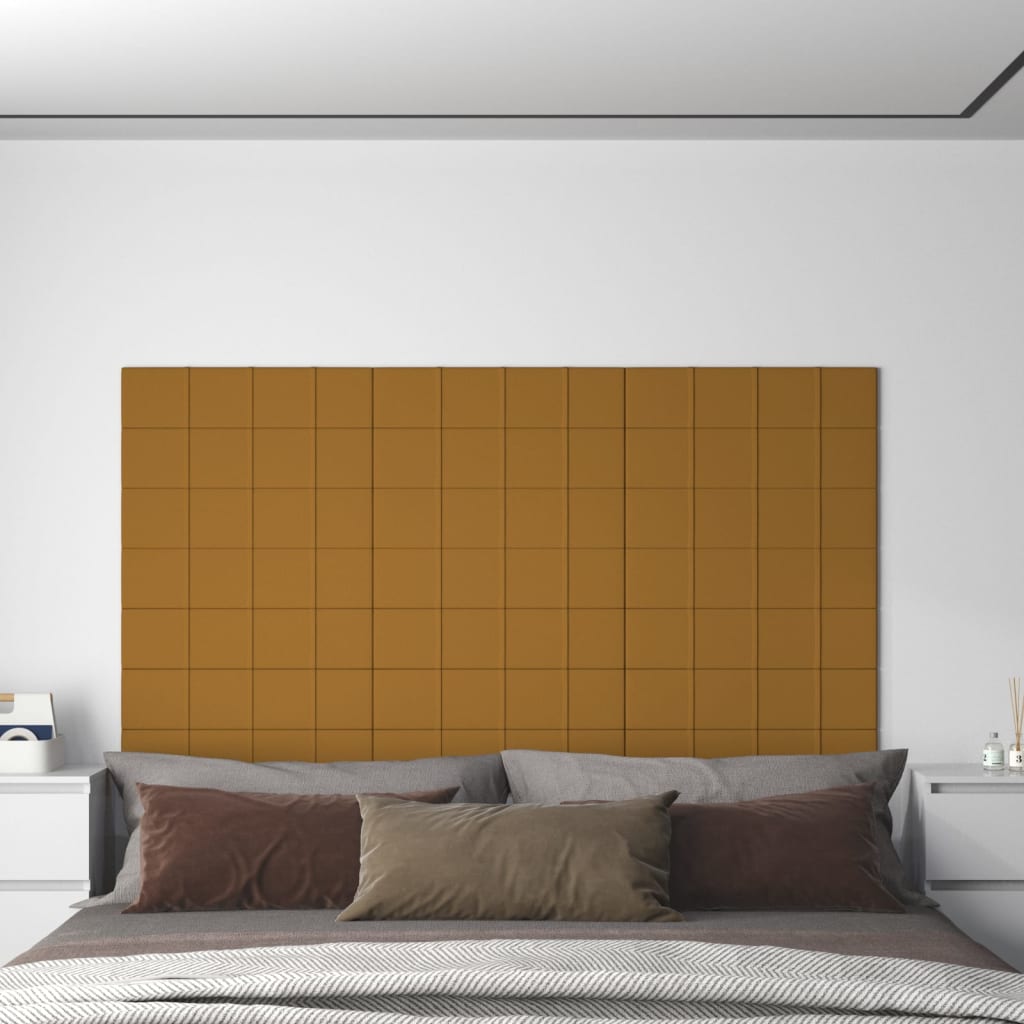 Vidaxl wandpanelen 12 st 1,08 m² 60x15 cm fluweel bruin