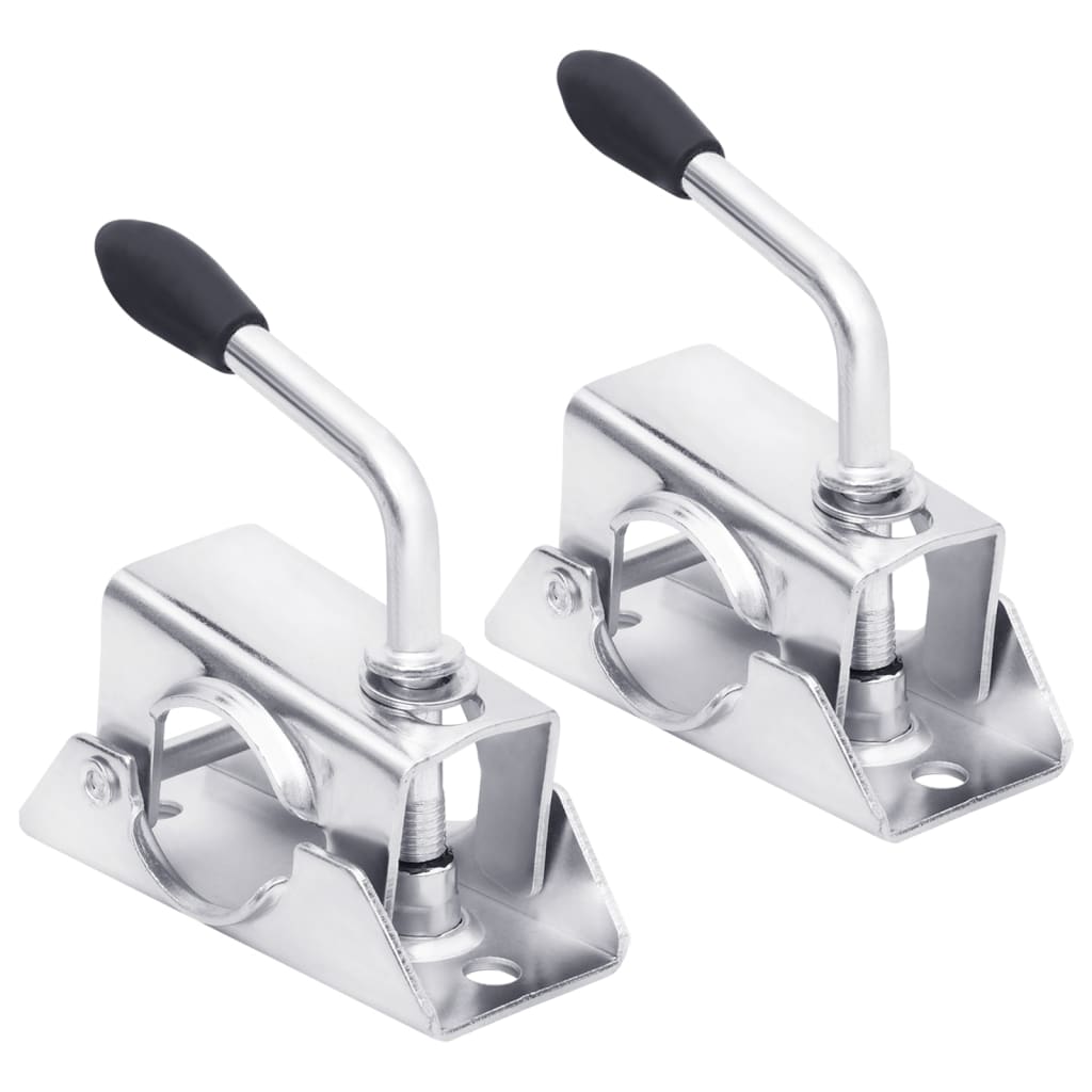 Vidaxl neuswielklemmen 2 st 13,5x6,5x14 cm gegalvaniseerd staal