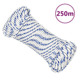 Vidaxl boot touw 4 mm 250 m polypropyleen wit