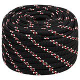 Vidaxl boottouw 20 mm 50 m polypropyleen zwart