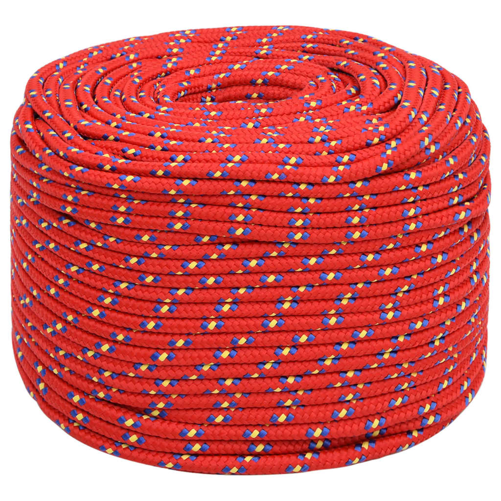 Vidaxl boottouw 6 mm 50 m polypropyleen rood