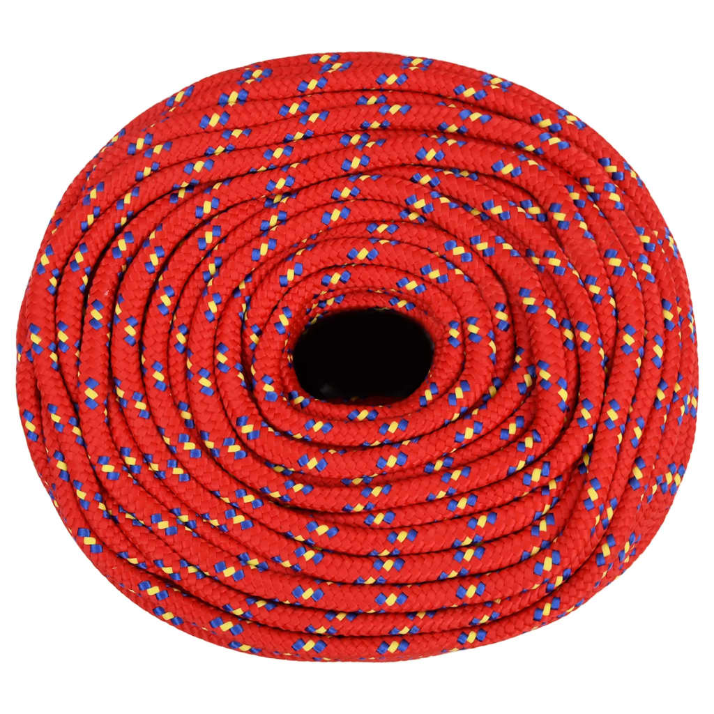 Vidaxl boottouw 8 mm 50 m polypropyleen rood