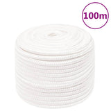 Vidaxl boottouw 12 mm 100 m polypropyleen volwit