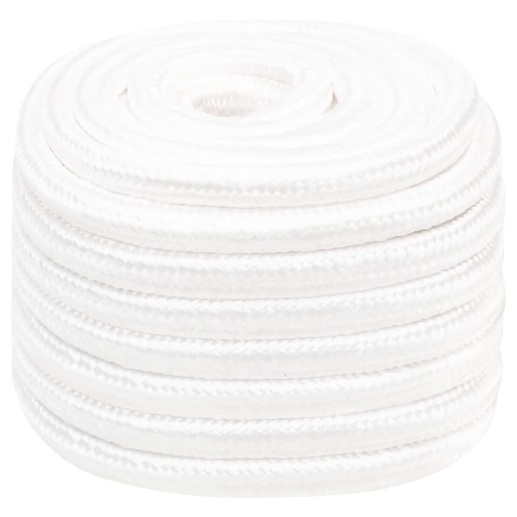 Vidaxl boottouw 20 mm 25 m polypropyleen volwit