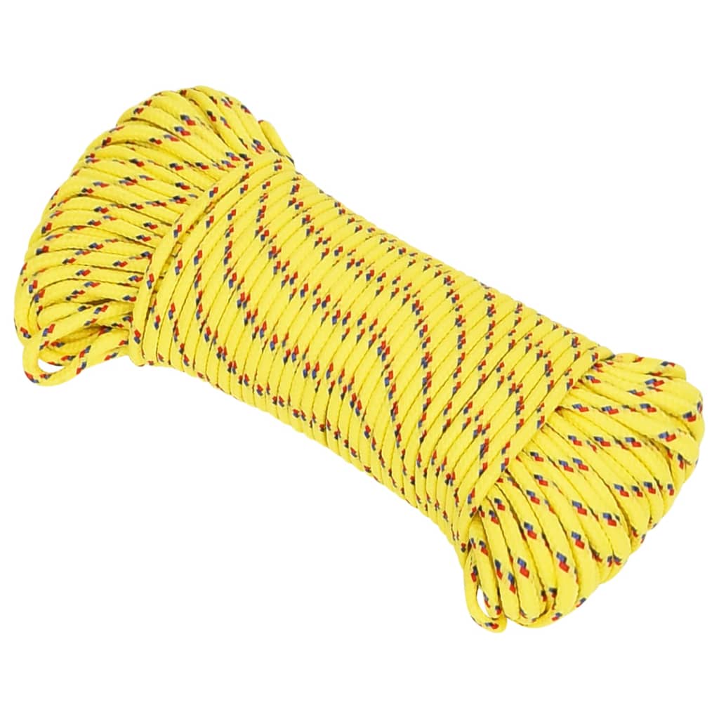 Vidaxl boottouw 5 mm 250 m polypropyleen geel