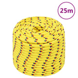 Vidaxl boottouw 12 mm 25 m polypropyleen geel
