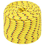 Vidaxl boottouw 12 mm 25 m polypropyleen geel
