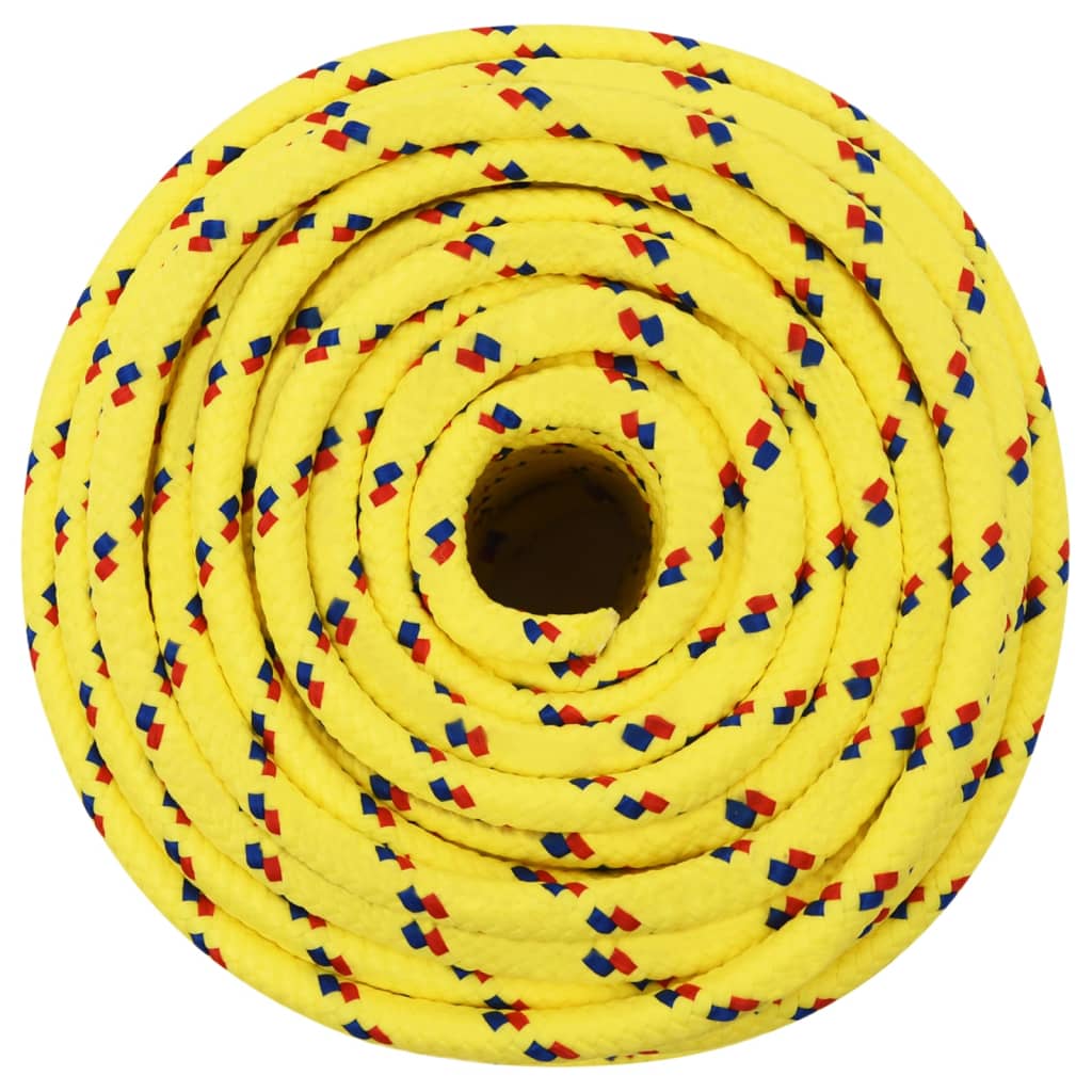 Vidaxl boottouw 12 mm 25 m polypropyleen geel