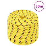 Vidaxl boottouw 12 mm 50 m polypropyleen geel