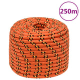 Vidaxl boottouw 12 mm 250 m polypropyleen oranje