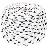 Vidaxl boottouw gevlochten 8 mmx25 m polyester wit