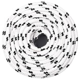 Vidaxl boottouw gevlochten 8 mmx25 m polyester wit