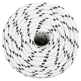 Vidaxl boottouw gevlochten 12 mmx25 m polyester wit